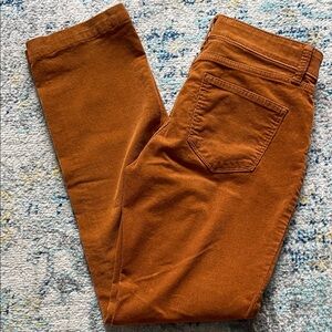 St. John's Bay Burnt Orange/Camel Corduroy Straight Leg Pants (size 4)